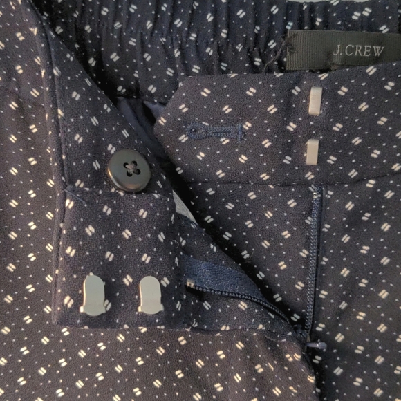Jcrew ankle navy blue pattern trouser - Picture 4 of 4